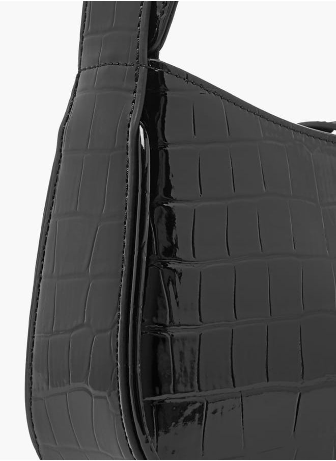 Celeste Women Textured Shoulder Bag with Zip Closure  - Image 5