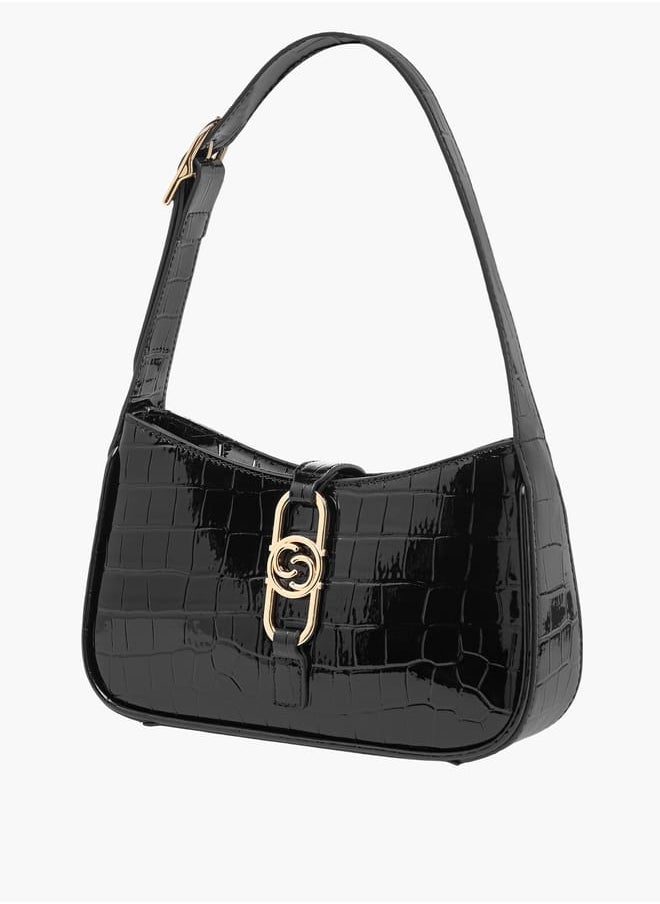 Celeste Women Textured Shoulder Bag with Zip Closure  - Image 2