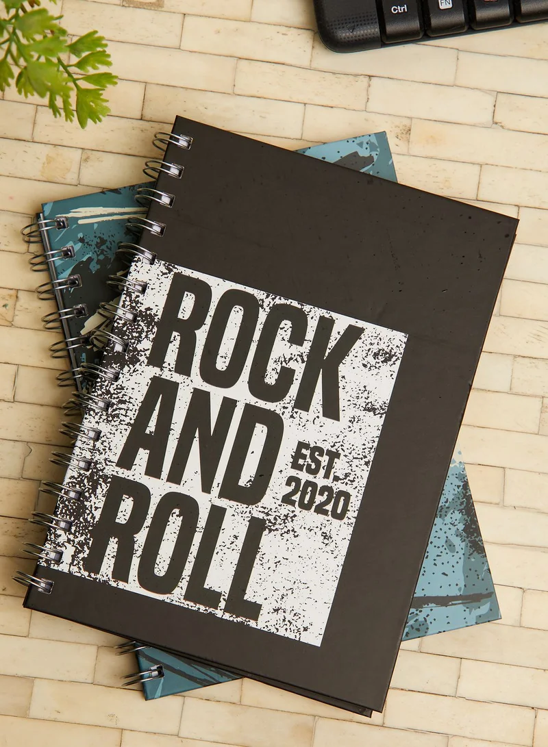 Back to school kit A5 Spiral Hardcover Notebook - Rock & Roll