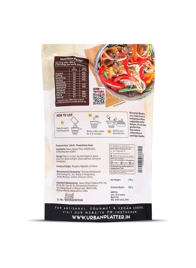 Urban Platter Shirataki Konjac Noodles, 270g, Pack of 3 (Fat-Free, Gluten-Free, Low Carb, Ready to Use) - Image 3