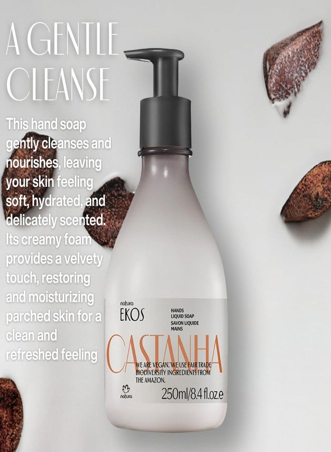 natura - Ekos Castanha (Brazil Nut) Renourishing Liquid Hand Soap - Anti-Dryness - Coconut Derived Cleanser - Vegan Skin Care - Brazilian Beauty Secrets - Self Care & Body Care - 8.4 fl oz (250ml) - Image 5