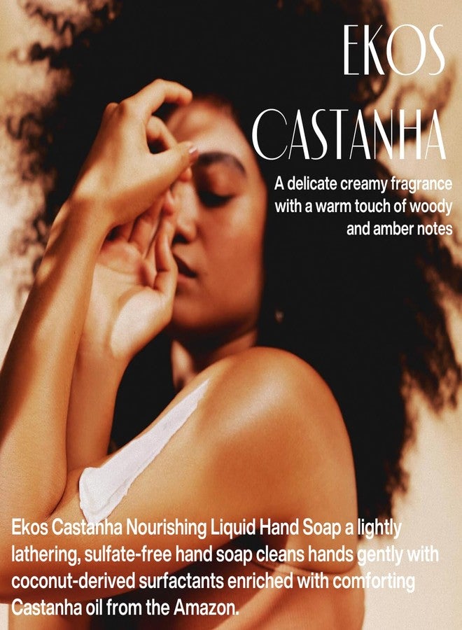 natura - Ekos Castanha (Brazil Nut) Renourishing Liquid Hand Soap - Anti-Dryness - Coconut Derived Cleanser - Vegan Skin Care - Brazilian Beauty Secrets - Self Care & Body Care - 8.4 fl oz (250ml) - Image 2