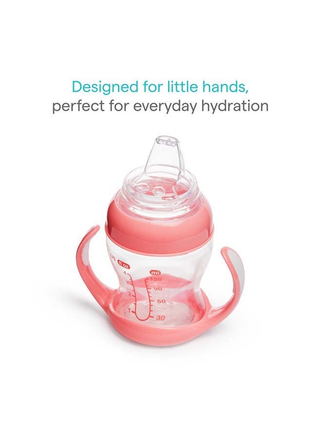 Munchkin Gentle Transition 4oz Trainer Cup 2-Pack – Clear/Pink & Purple - Image 4