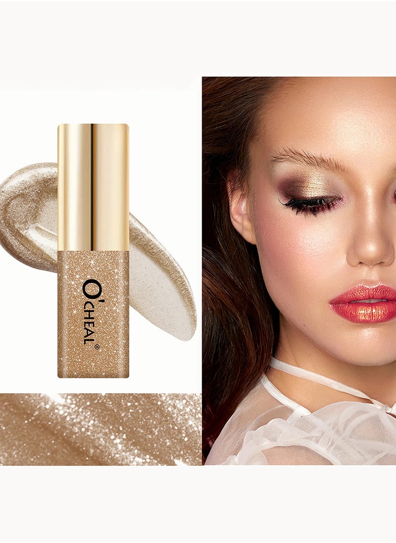 OCHEAL Liquid Glitter Eyeshadow, Glitter And Glow Liquid Eye Shadow, Highly Pigmented, Glittery Finish, Long-Wearing, Transfer Proof - 05 Champagne - 3.5g  - Image 1