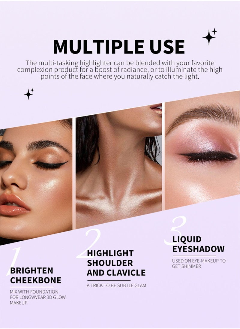 OCHEAL Liquid Glitter Eyeshadow, Glitter And Glow Liquid Eye Shadow, Highly Pigmented, Glittery Finish, Long-Wearing, Transfer Proof - 05 Champagne - 3.5g  - Image 5