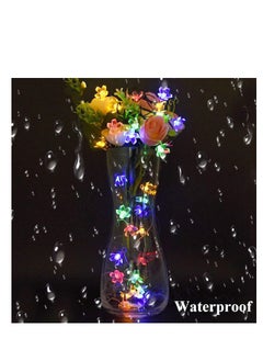 Excefore Solar Flower Strings Lights, LED Blossom Solar Powered Fairy Lights, 8 Modes Waterproof Outdoor Garden Cherry Flower String Lights, for Yard, Lawn, Wedding, Party Decorations (Multi Colour)  - Image 2