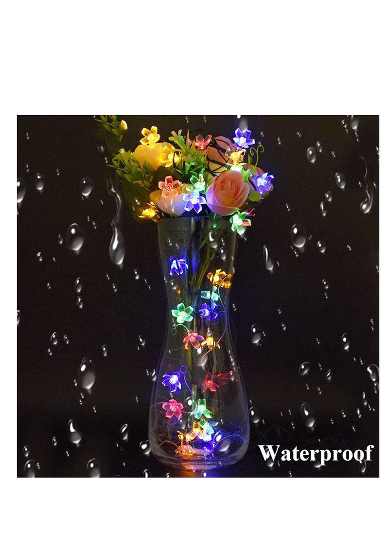 Excefore أضواء خيوط الزهور الشمسية، أضواء LED مزهرة تعمل بالطاقة الشمسية، 8 أوضاع أضواء سلسلة زهور الكرز المقاومة للماء في الهواء الطلق، للحديقة، العشب، الزفاف، زينة الحفلات (أشكال متعددة)  - Image 2
