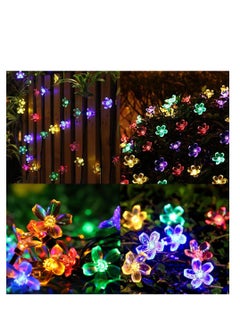 Excefore Solar Flower Strings Lights, LED Blossom Solar Powered Fairy Lights, 8 Modes Waterproof Outdoor Garden Cherry Flower String Lights, for Yard, Lawn, Wedding, Party Decorations (Multi Colour)  - Image 5