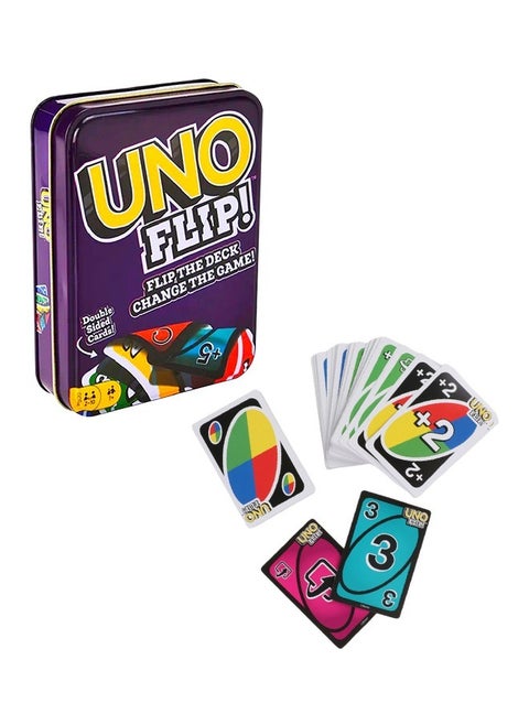 UNO Flip Double-Sided Card Game, Classic Overturn Game for Family Gatherings, Entertainment and All Ages