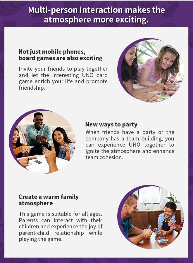 null - UNO Flip Double-Sided Card Game, Classic Overturn Game for Family Gatherings, Entertainment and All Ages - Image 1