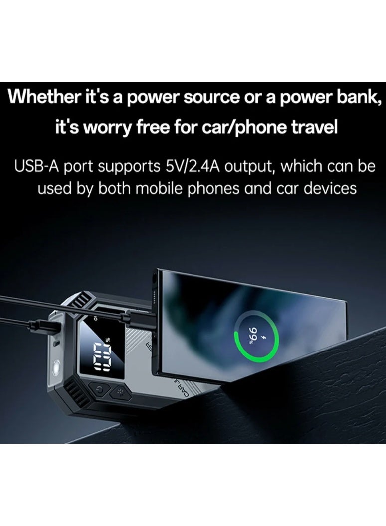 YESIDO VC11 Car Jump Starter 6000mAh Power Bank Smart Clamp for 12V Battery 3.0L Gas Diesel Vehicles - Image 3