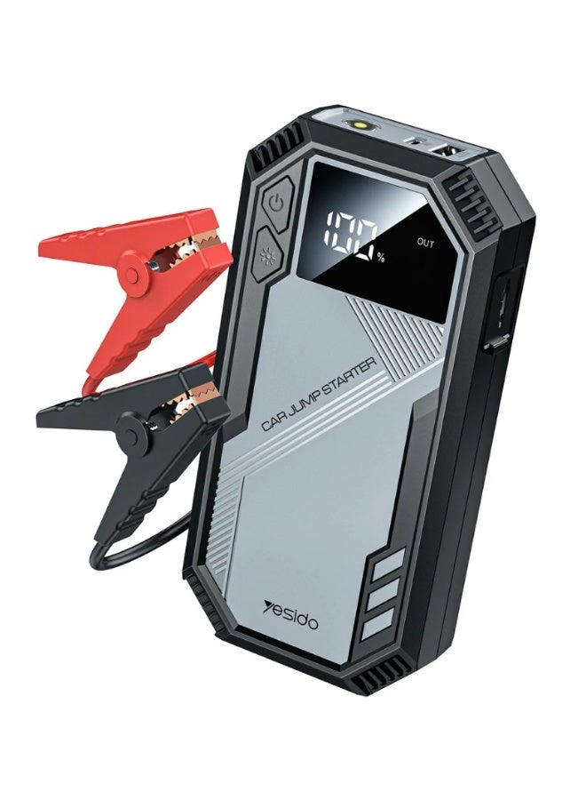 YESIDO VC11 Car Jump Starter 6000mAh Power Bank Smart Clamp for 12V Battery 3.0L Gas Diesel Vehicles - Image 1