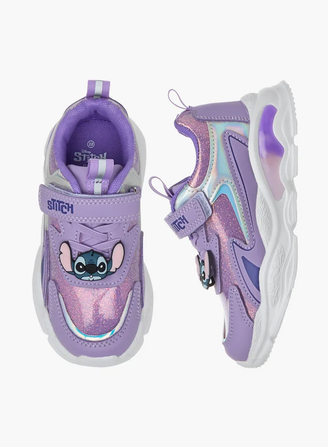 ديزني Stitch Applique Sneakers with Hook and Loop Closure