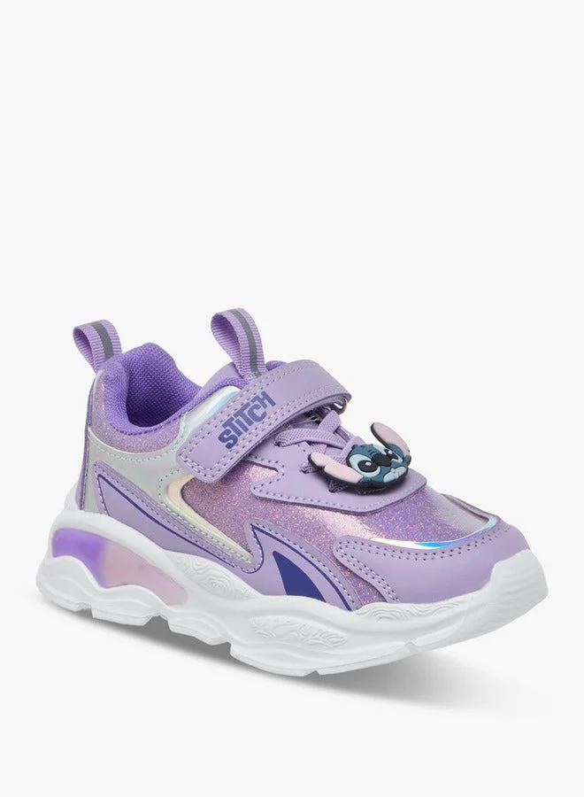 Disney Stitch Applique Sneakers with Hook and Loop Closure