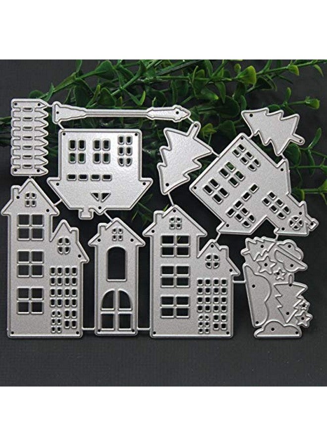 MosBug Forest Village House Tree Metal Cutting Dies 108.4Cm For Scrapbooking Card Album Making Diy Craft Die Cut - Image 2