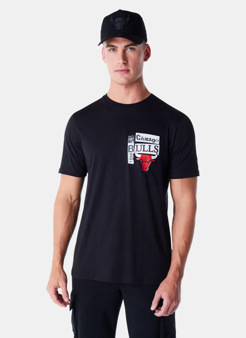 NEW ERA Men's NBA Chicago Bulls Newspaper Graphic T-Shirt