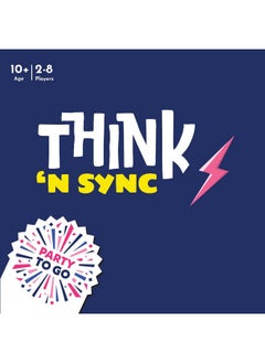 Gamewright Gamewright - Party to Go - Think 'N Sync - The Great Minds Think Alike Game - Age 10+, 3-8 Players  - Image 4