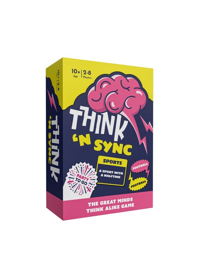 Gamewright - Party to Go - Think 'N Sync - The Great Minds Think Alike Game - Age 10+, 3-8 Players - Image 1
