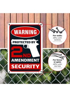 Sigo Signs 2Nd Amendment Protected By 2Nd Amendment Sign 10X7 Inches Rust Free .040 Aluminum Fade Resistant Made In Usa  - Image 5