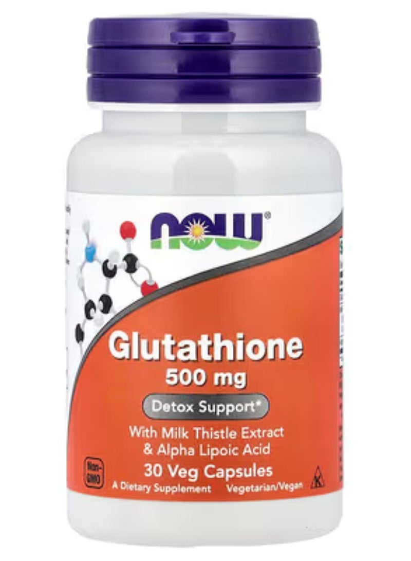 now Now Foods Glutathione 500 mg 30 Veg Capsules  - Image 1