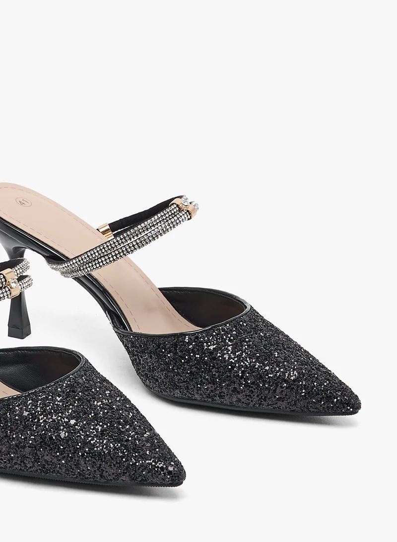 Ella Limited Edition Glitter Heeled Mule