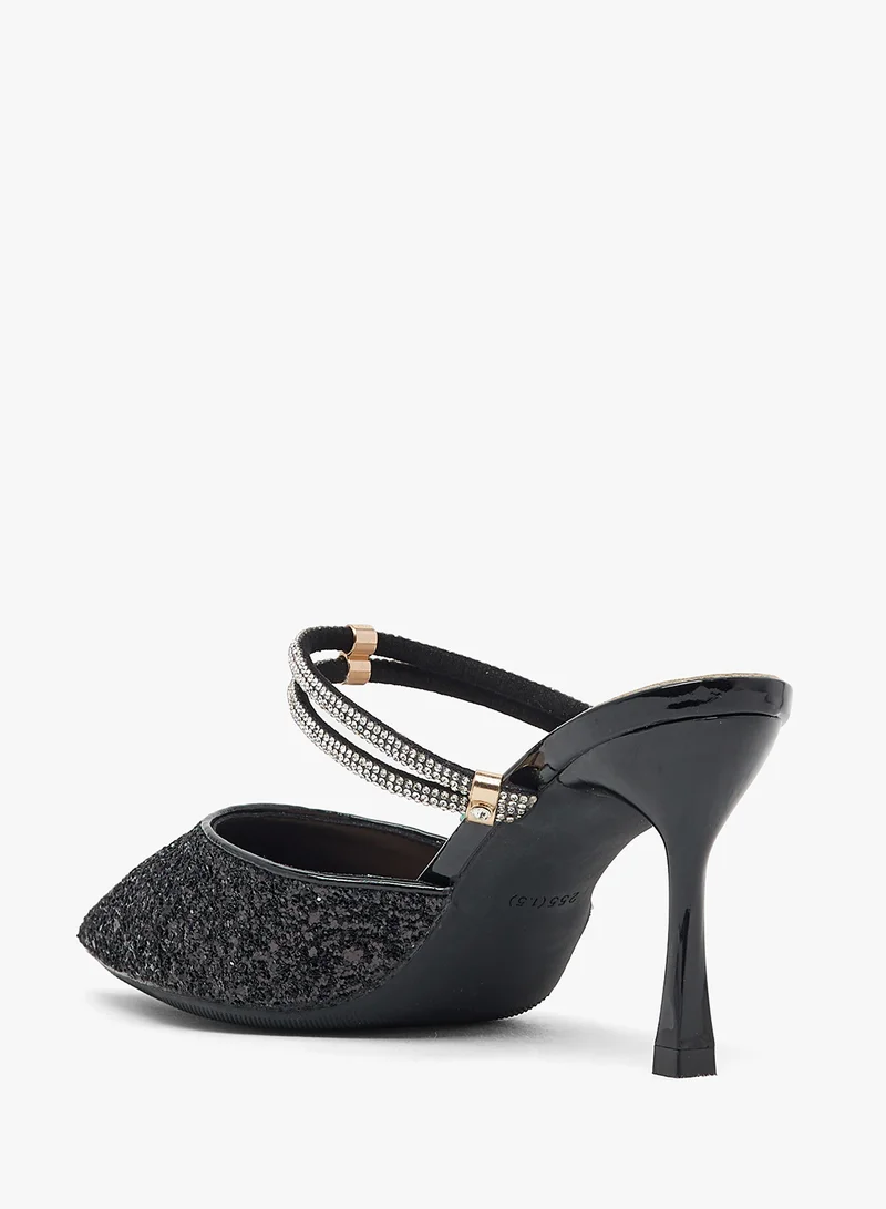 Ella Limited Edition Glitter Heeled Mule