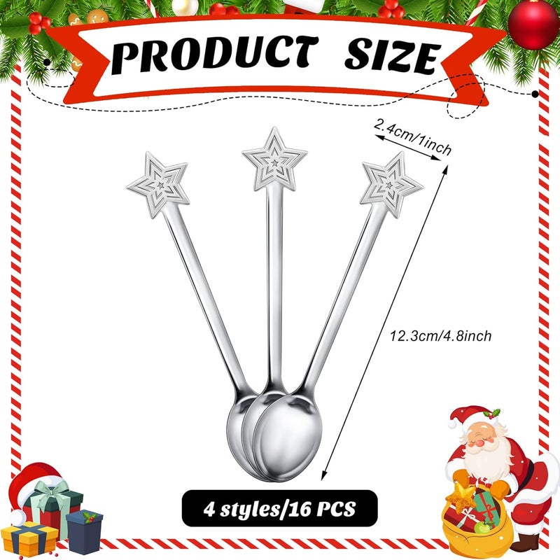 Skyley 32 Pieces Christmas Spoon Set - Image 2