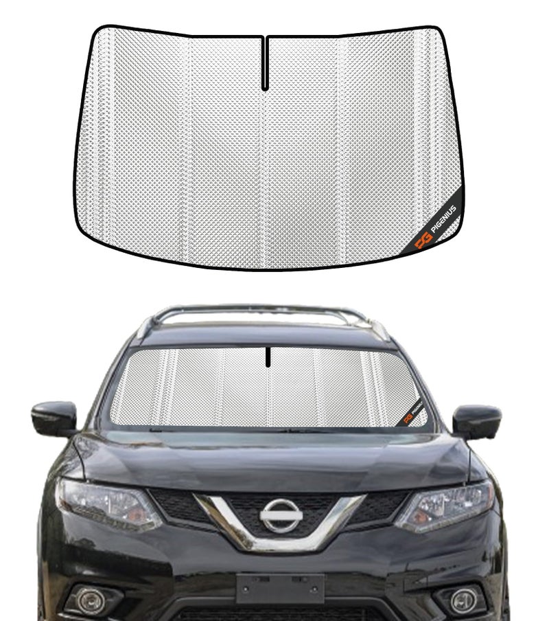 Pigenius Windshield Sun Shade for Nissan Rogue 20142020 Without Rearview Mirror Mounted Camera Full Coverage Rearview Mirror Shade for Ultimate Protection