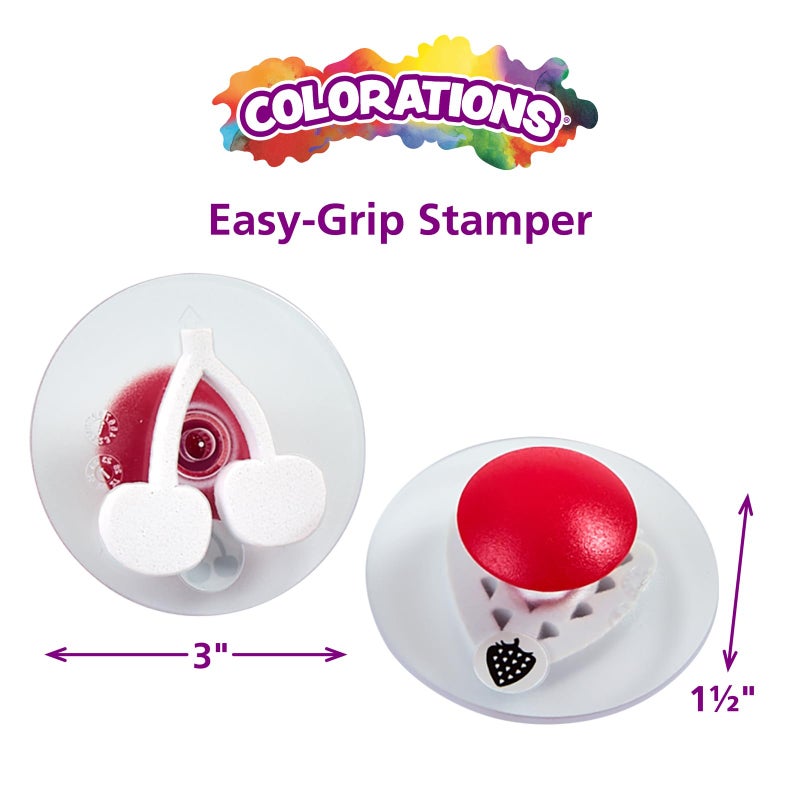 Colorations YUMSTAMP Easy-Grip Stampers, Fruit & Vegetable (Pack of 14) - Image 5