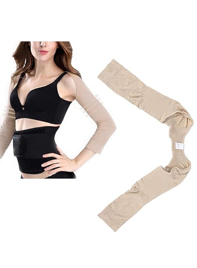 Elastic Arm Shaper, Back Posture Correction, Shoulder Stretching Correction Posture, Girls Long Sleeved Arm Sleeves Durable Arm Shaper, Women Shaping Clothes - Skin Color ( L ) - Image 1