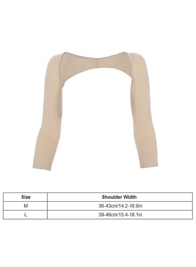 Elastic Arm Shaper, Back Posture Correction, Shoulder Stretching Correction Posture, Girls Long Sleeved Arm Sleeves Durable Arm Shaper, Women Shaping Clothes - Skin Color ( L ) - Image 2