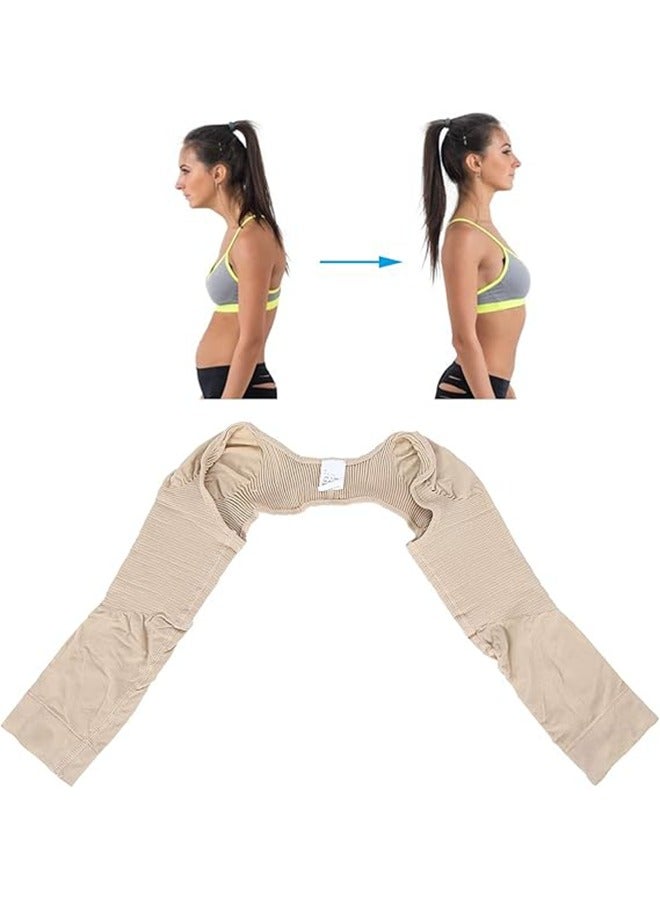 Elastic Arm Shaper, Back Posture Correction, Shoulder Stretching Correction Posture, Girls Long Sleeved Arm Sleeves Durable Arm Shaper, Women Shaping Clothes - Skin Color ( L ) - Image 3