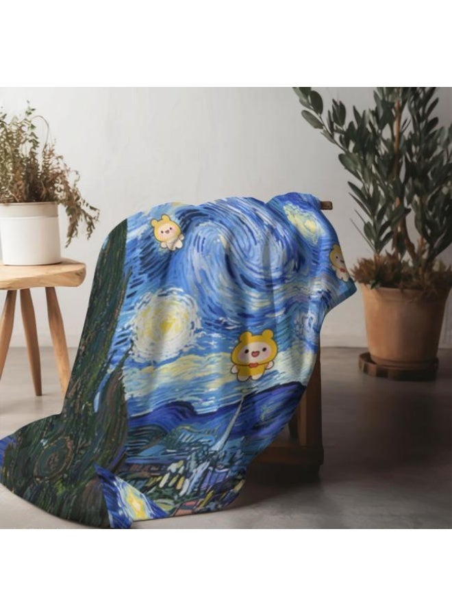 عام بطانية رقيقة من الفانيلا الكرتونية للأطفال أو الطلاب (دافئة ومريحة ومناسبة للنوم والألعاب) 100 سم * 150 سم - 350 - Image 5