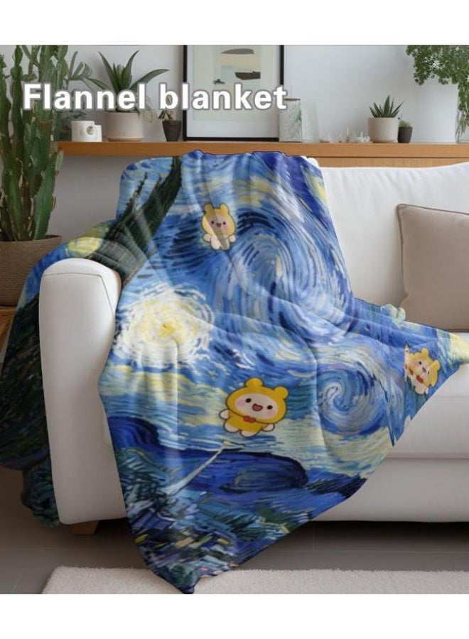 عام بطانية رقيقة من الفانيلا الكرتونية للأطفال أو الطلاب (دافئة ومريحة ومناسبة للنوم والألعاب) 100 سم * 150 سم - 350 - Image 4