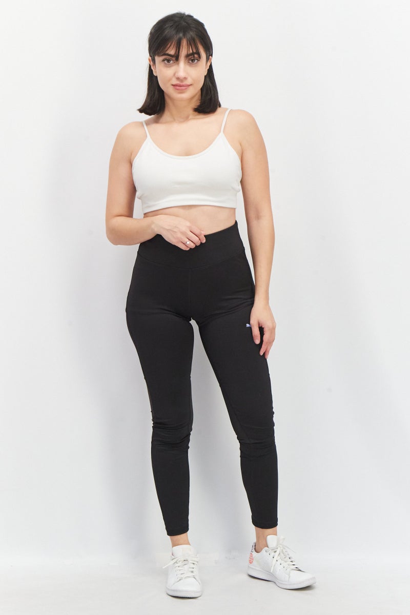 PUMA Women Sportswear Fit Full Brand Logo Leggings, Black - Image 4