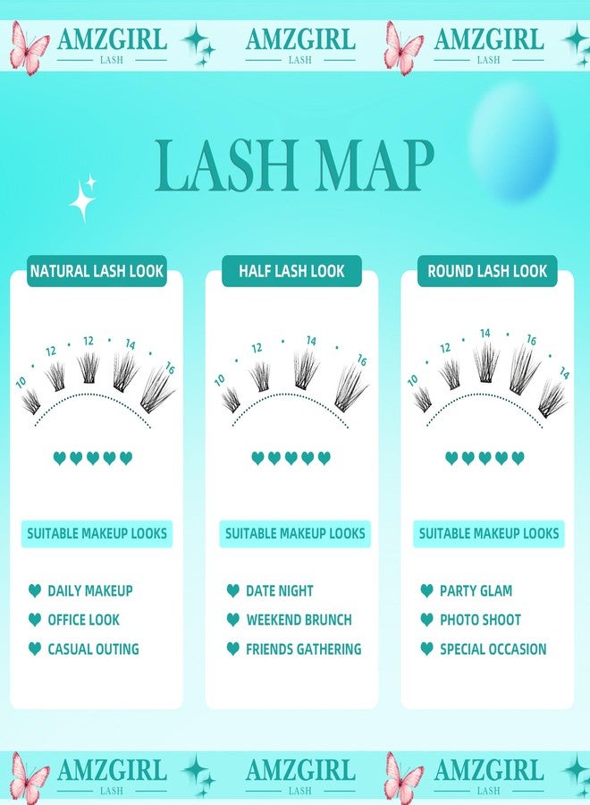 AMZGIRL LASH Manga Lash Clusters Fairy Eyelash Extension DIY 168pcs C Curl Anime Lashes Extensions Wispy Eyelashes Cluster with Thin Band Individual Lashes False Eyelashes At Home (Spiky, C-10-18mm) - Image 5
