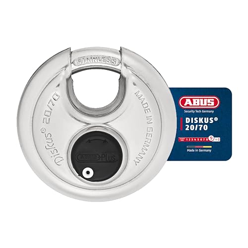 ABUS 20/70 Heavy Duty Diskus Storage Padlock with 2 Keys for Storage, Outdoor, Commercial, 2.75in (70mm) Wide, Keyed Different - Image 1