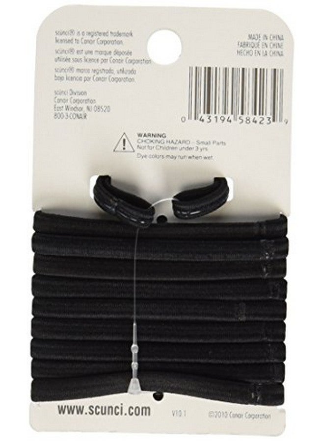 Scunci Large No Slip Elastics Black 10 Count (Pack Of 1) - Image 3