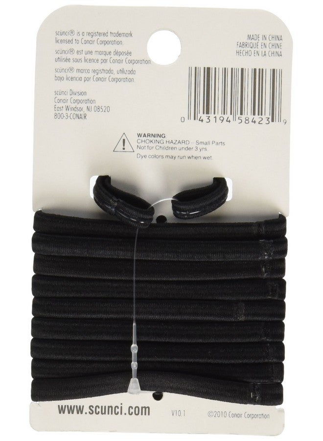 Scunci Large No Slip Elastics Black 10 Count (Pack Of 1) - Image 2