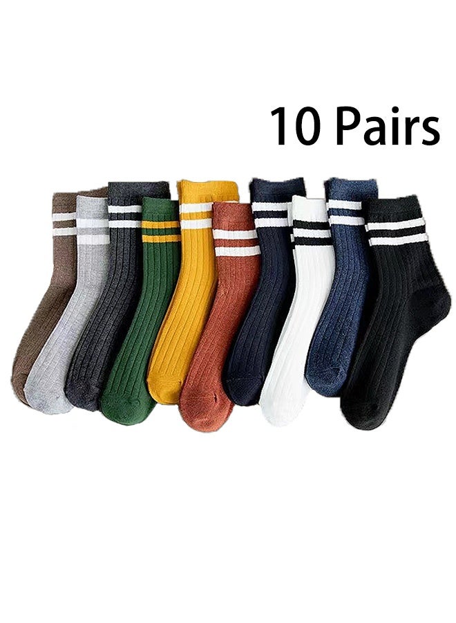 Photon 10 أزواج من الجوارب الرجالية، جوارب طاقم بتصميم عصري مع نسيج ناعم قابل للتنفس للارتداء غير الرسمي والرياضي - Image 1