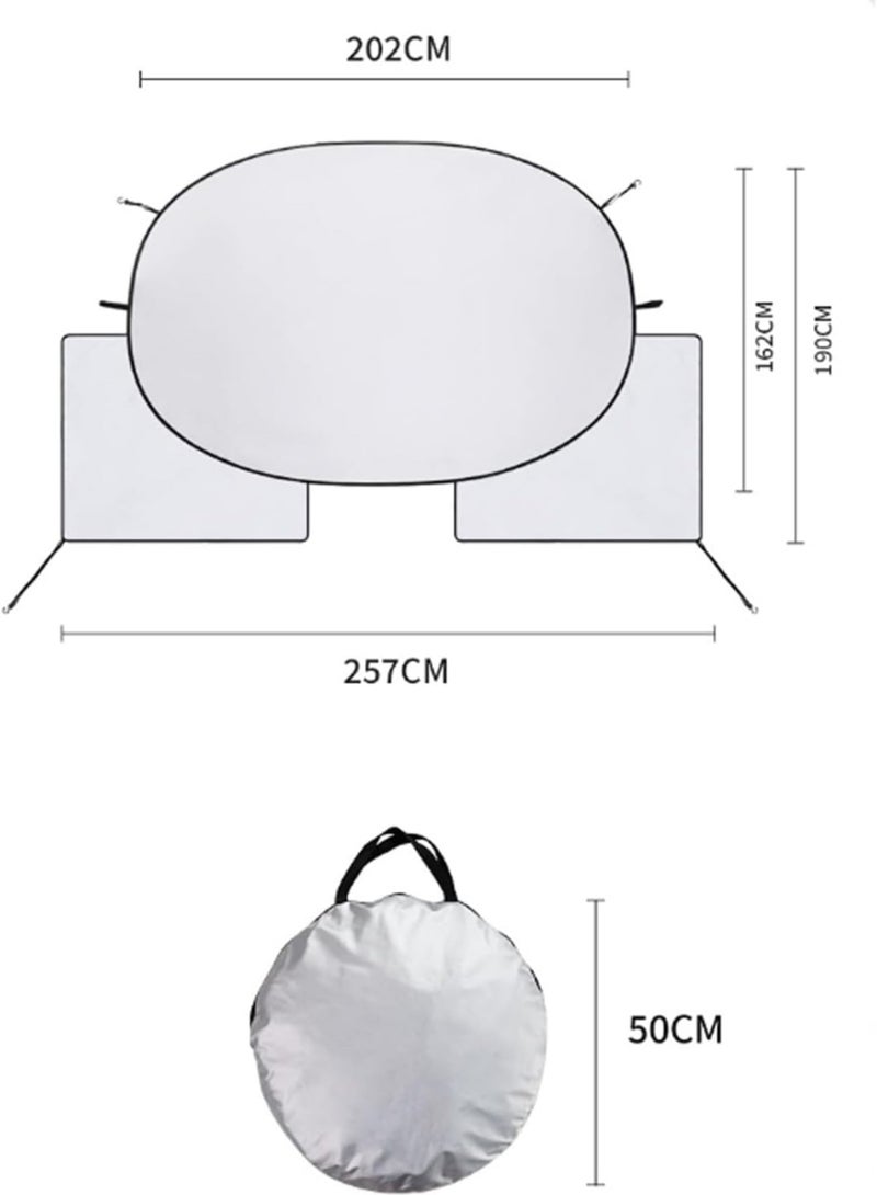 AUTOYSUR Car Windshield Sun Shade, Foldable Reflector Sunshade Offers Ultimate Protection for Car Interior, Cool Reflective Sun Blocker, UV Rays and Heat Sun Visor Protector - Image 3
