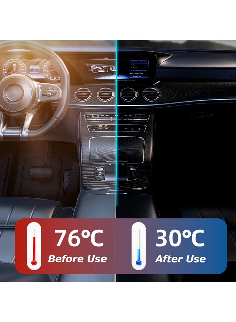 AUTOYSUR Car Windshield Sun Shade, Foldable Reflector Sunshade Offers Ultimate Protection for Car Interior, Cool Reflective Sun Blocker, UV Rays and Heat Sun Visor Protector - Image 2