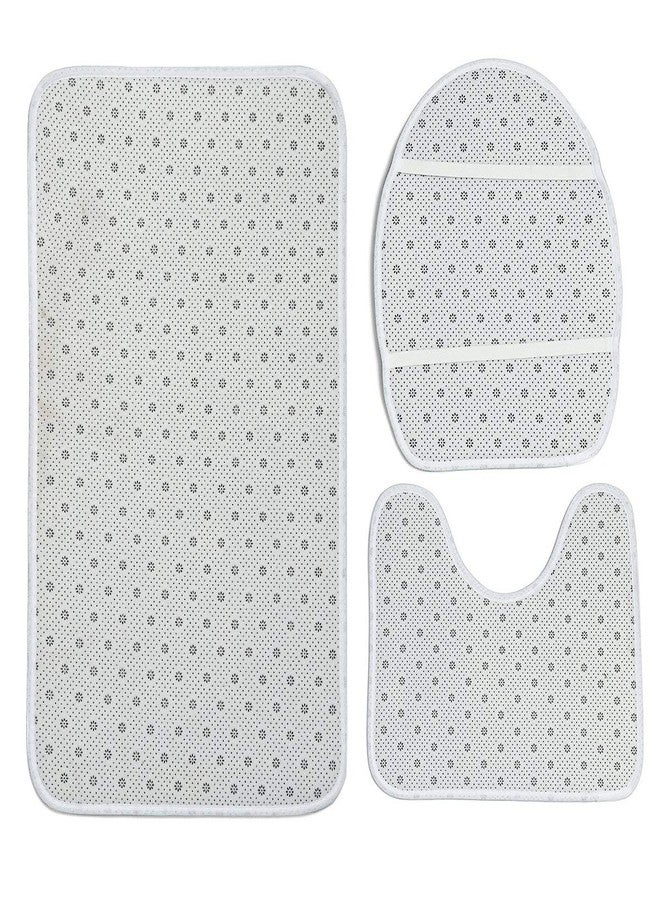LooPoP 4th of July Bathroom Rugs and Mats Sets 3 Piece American Stars Flag Bath Sets Non Slip Bath Rug Set with U Shape Rug Red White and Blue Stripes Contour Toilet Rug for Bathroom Floor Small Size - Image 5