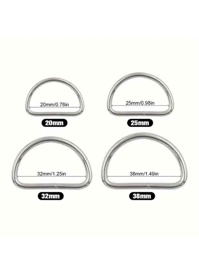 20pcs Silvery 25mm Metal D Buckle - Image 3