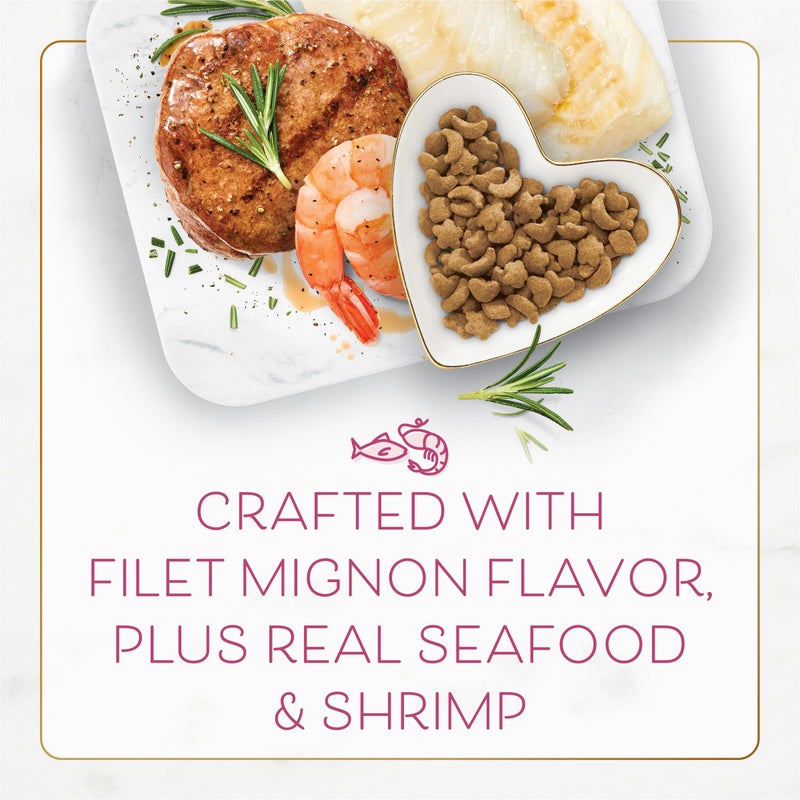 Fancy Feast Purina Fancy Feast Dry Cat Food Filet Mignon Flavor with Seafood and Shrimp - 12 lb. Bag - Image 4