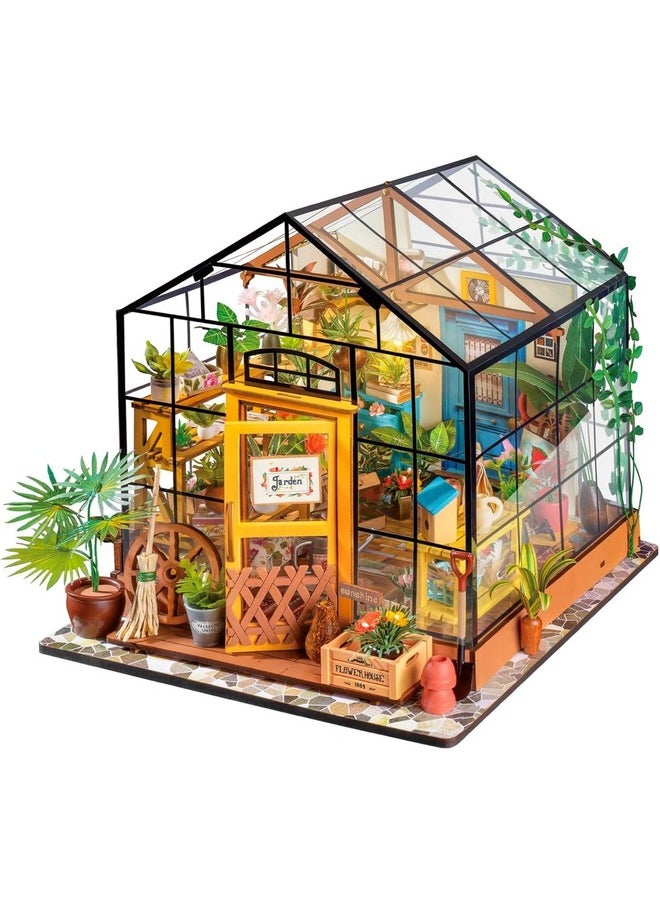 Robotime Robotime Wooden DIY House Craft Kit Handmade Dollhouse Miniature (Flower House)  - Image 1
