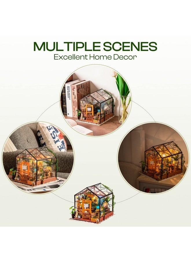 Robotime Robotime Wooden DIY House Craft Kit Handmade Dollhouse Miniature (Flower House)  - Image 4