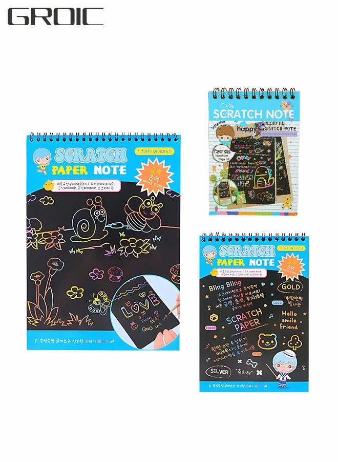 جرويك ألعاب هدايا فنية مصنوعة من الخدوش السحرية ، ألعاب ألغاز للأطفال ، لغز كتاب التعليم المبكر ، كتاب صور التعلم - Image 1