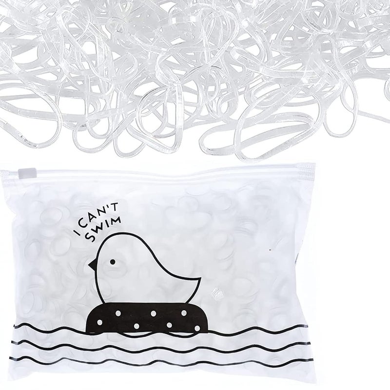 Droposale (888 PCS) Elastics Stretchy Hair Tie Ponytail Hair Rubber Band Holder for Women, Soft & Smooth Basic Everyday Wear Thin Elastics Stretchy Hair Tie (Bag, White) - Image 1