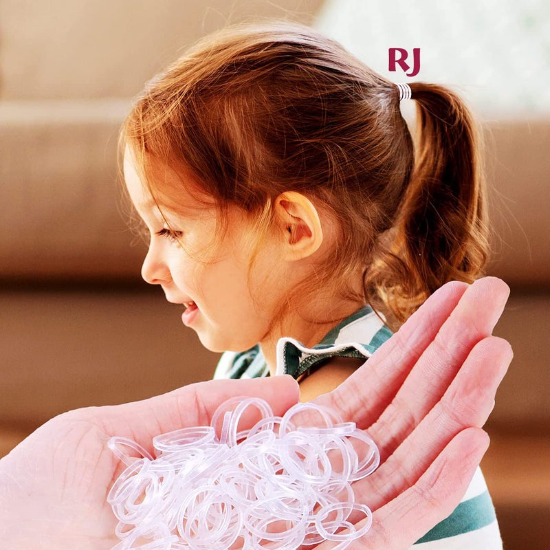 Droposale (888 PCS) Elastics Stretchy Hair Tie Ponytail Hair Rubber Band Holder for Women, Soft & Smooth Basic Everyday Wear Thin Elastics Stretchy Hair Tie (Bag, White) - Image 2